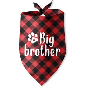 الأخ الأكبر الكلب باندانا الأخ الأكبر باندانا للكلاب باندانا إعلان الحمل الجنس تكشف الكلب باندانا صور الدعامة وشاح الحيوانات الأليفة الملحقات لمحبي الكلاب الأليفة الهدايا in Kuwait
