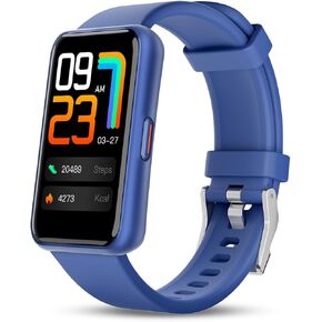 WalkerFit Smart Watch Fitness Watch for Men, with Heart Rate Sleep Monitor,Waterproof Activity Tracker and Android Smart Watch for iPhone,Step Tracker,Pedometer,Blue