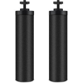 Water Filter Replacement for Berkey, Black Purification Elements, Activated Carbon Filters, Compatible with Berkey Gravity Water Filter System, Pack of 2