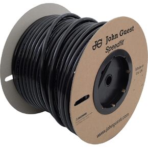 John Guest 1/2 Inch x 250 Feet LLDPE Tubing, Flexible Water Tubing for Plumbing, Black, PE-16-GI-CCLF-E
