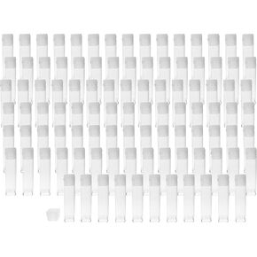 The Beadsmith Clear Plastic Tubes - 3 x .5 Inch Square Tubes - Flat Caps - Use for Beads, Bath Salts, Wedding & Party Favors, Home or Office Storage - Bag of 100