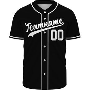 Lonhooker Blank Baseball Jersey Plain Baseball Jersey Hip Hop Baseball Jersey Button Down Shirts for Men Women in Saudi Arabia
