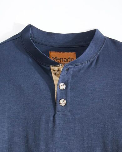 Venado Premium Short Sleeve Henley Shirt for Men - Mens Henley with Stretch Cotton in Saudi Arabia