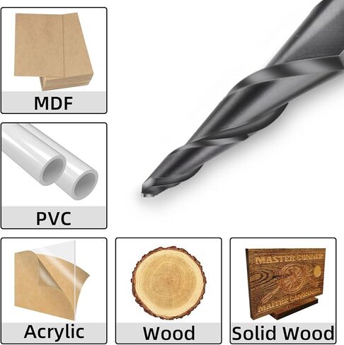 FoxAlien 1/4 "عرقوب مدبب الكرة نهاية مطحنة، 1.0mm قطع الشعاع مدبب CNC راوتر بت ل 3D الخشب نحت النجارة in Kuwait