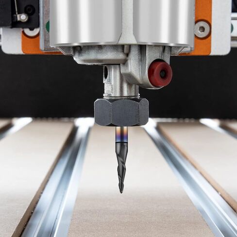 FoxAlien 1/4 "عرقوب مدبب الكرة نهاية مطحنة، 1.0mm قطع الشعاع مدبب CNC راوتر بت ل 3D الخشب نحت النجارة in Kuwait