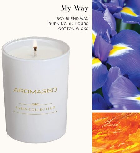 Aroma360 - Escapade - Paris Collection - 3 Piece Set - Scented Candle, Reed Diffuser & Room Spray - Hints of Lemon, Ocean, Bergamot, Fragrant Jasmine - Aromatherapy - Essential Oil - Home & Office in Saudi Arabia