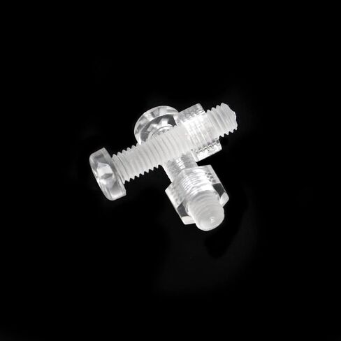 100 قطعة مسامير بلاستيكية M5 × 20 مللي متر مسامير تركيب من الأكريليك الشفاف مسامير متقاطعة برأس مستدير in Kuwait