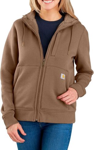 Carhartt Women's Relaxed Fit Midweight Sherpa-Lined Full-Zip Sweatshirt in Saudi Arabia