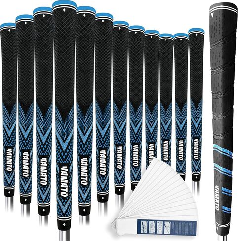 مقابض جولف ياماتو مع 15 شريطًا مطورة، 12 حزمة من مقابض حديد الجولف وقبضة مضرب للرجال، مقابض نادي الجولف متوسطة الحجم المثالية للرجال in Kuwait