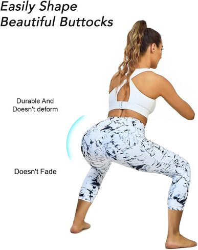 High Waist Yoga Pants with Pockets, Tummy Control Workout Running Yoga Leggings for Women in Saudi Arabia