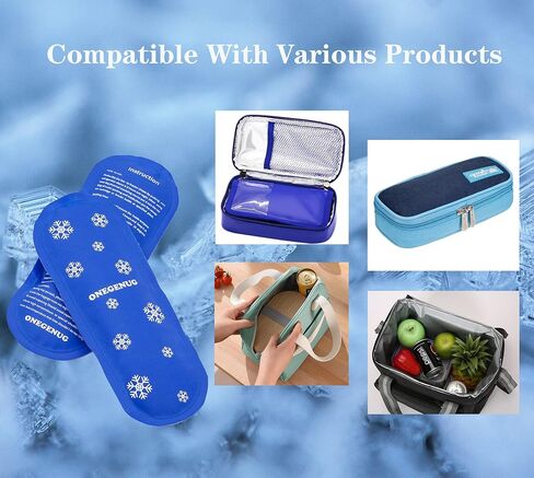 4 Packs Ice Packs for Insulin Travel Case, Reusable Hot & Cold Therapy Ice Packs Suitable for Diabetic Insulin Cooler Pen Carry Case in Saudi Arabia