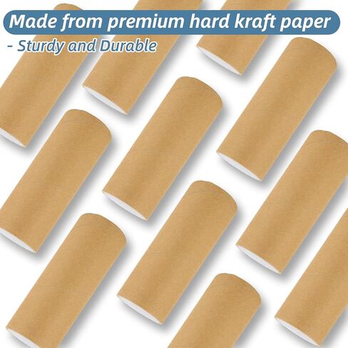 CYEAH 20 Pcs Mailing Tubes with Caps for Packaging Posters, 3x6 Inch Round Cardboard Mailers Tubes for Craft, Brown Toilet Paper Rolls for Crafts, Empty Cardboard Tubes for Classroom, DIY Projects in Saudi Arabia