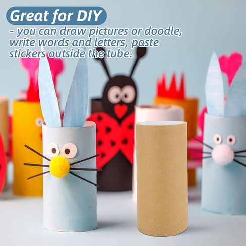 CYEAH 20 Pcs Mailing Tubes with Caps for Packaging Posters, 3x6 Inch Round Cardboard Mailers Tubes for Craft, Brown Toilet Paper Rolls for Crafts, Empty Cardboard Tubes for Classroom, DIY Projects in Saudi Arabia