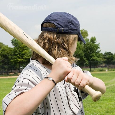 Framendino, 12 Pack Baseball Charm Bracelets Adjustable Braided Sports Wristbands and 12 Pack Mini Baseball Keychain with Wooden Bat in Kuwait