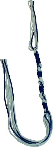 Holy Land Market Tzitzits (مجموعة من أربعة) طراز سفارديم أبيض مع خيط أزرق - شرابات (أزرق ملكي) (أزرق ملكي/مع خطافات، 17 بوصة) in Saudi Arabia