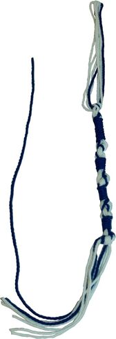 Holy Land Market Tzitzits (مجموعة من أربعة) طراز سفارديم أبيض مع خيط أزرق - شرابات (أزرق ملكي) (أزرق ملكي/مع خطافات، 17 بوصة) in Saudi Arabia
