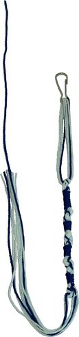 Holy Land Market Tzitzits (مجموعة من أربعة) طراز سفارديم أبيض مع خيط أزرق - شرابات (أزرق ملكي) (أزرق ملكي/مع خطافات، 17 بوصة) in Saudi Arabia