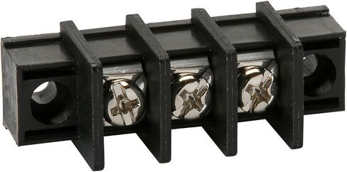 NTE Electronics 25-B100-03 Series 25-B100 شريط حاجز كتلة طرفية، نوع العروة اللحام، 25 أمبير، 3 أقطاب، مسافة 9.50 مم، 300 فولت، نطاق سلك 22-12 AWG in Saudi Arabia