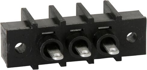 NTE Electronics 25-B100-03 Series 25-B100 شريط حاجز كتلة طرفية، نوع العروة اللحام، 25 أمبير، 3 أقطاب، مسافة 9.50 مم، 300 فولت، نطاق سلك 22-12 AWG in Saudi Arabia