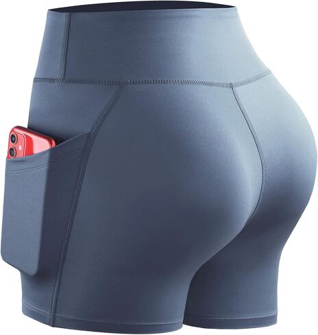 CADMUS Women's Biker Shorts Naked Feeling Buttery-soft High Waist Workout Gym Short No Front Seam with Deep Porkets in Saudi Arabia