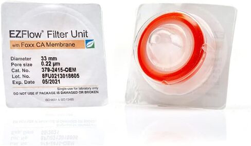 EZFlow Sterile Cellulose Acetate (CA) Syringe Filters, 0.22um Sterilizing Membrane, 33mm, 100/PK in Saudi Arabia