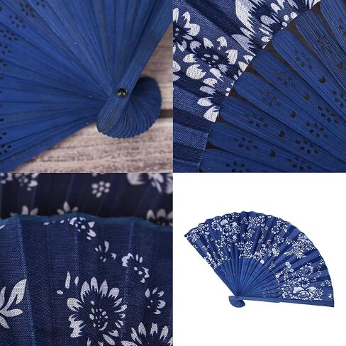 Folding Hand Fans,Hand Fan,Hand Fan Folding,Folding Fan,Chinese Fan,Chinese Vintage Style Handheld Fan,Silk Fabric Hollow Carved Handheld Folding Fan for Gifts and Wall Decoration,2 Pcs in Saudi Arabia