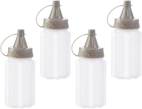 4Pcs White Plastic Squeeze Condiment Bottles,Mini Sauce Jam Squeeze Bottle, Ketchup Honey Bottle,Salad Dressing Container for Lunch, BBQ, Camping Condiment Squeeze Bottles Dinnerware and Serveware in Saudi Arabia