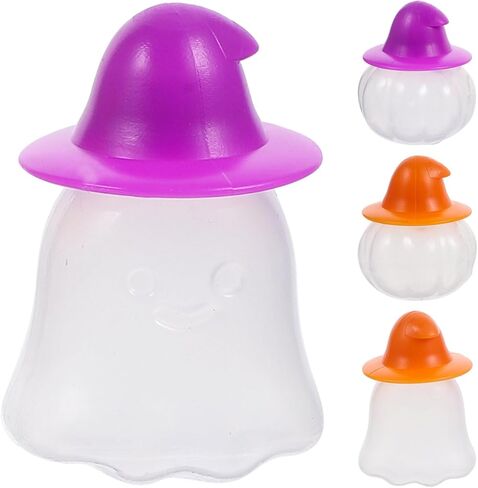 زجاجات الضغط الصغيرة للبهارات من لوكسشيني، 4 قطع على شكل يقطين الهالوين لتتبيل السلطة وزجاجات الكاتشب وزجاجة صلصة محمولة لغداء بينتو in Kuwait