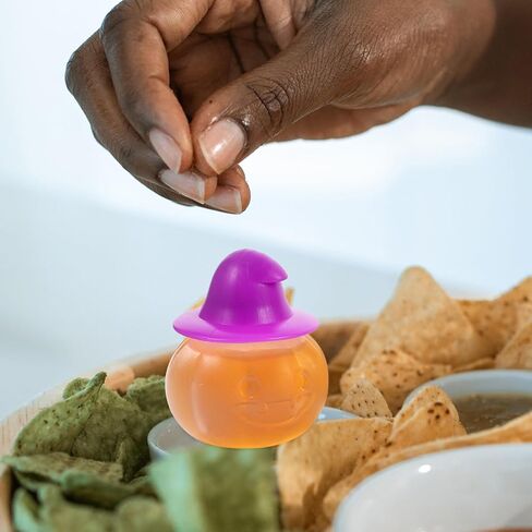 زجاجات الضغط الصغيرة للبهارات من لوكسشيني، 4 قطع على شكل يقطين الهالوين لتتبيل السلطة وزجاجات الكاتشب وزجاجة صلصة محمولة لغداء بينتو in Kuwait