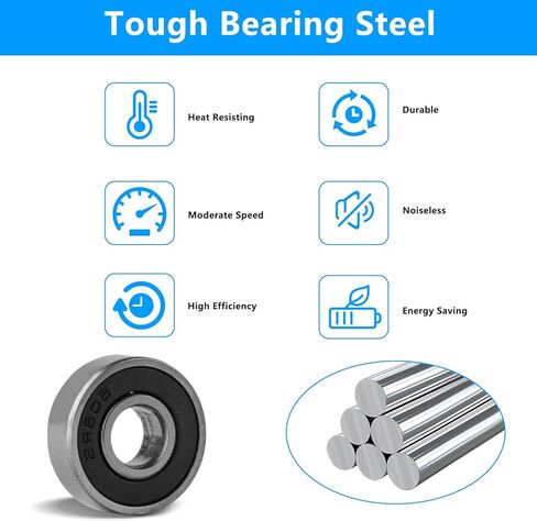 20 قطعة من محامل الكرات 608 2RS، محامل لوح التزلج 608-2RS، محامل 8x22x7 مم 608rs، محمل فولاذي، محامل فيدجيت سبينر ذات تصنيف عالي الدقة، محامل كروية ذات أخدود عميق، محامل تزلج سكوتر in Kuwait