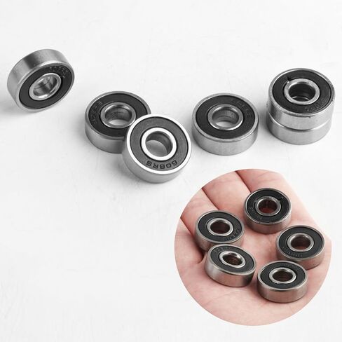 20 قطعة من محامل الكرات 608 2RS، محامل لوح التزلج 608-2RS، محامل 8x22x7 مم 608rs، محمل فولاذي، محامل فيدجيت سبينر ذات تصنيف عالي الدقة، محامل كروية ذات أخدود عميق، محامل تزلج سكوتر in Kuwait