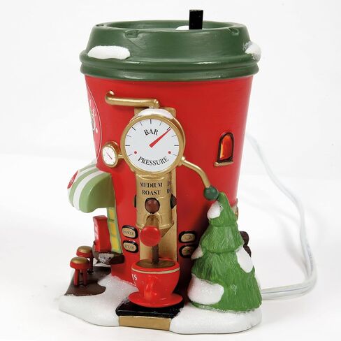 Department 56 North Pole Village The Bean Depot Espresso Company Lit Building 5.5 Inch, Multicolor in Saudi Arabia