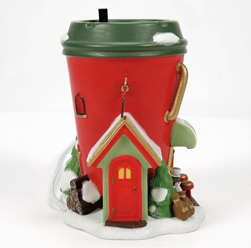 Department 56 North Pole Village The Bean Depot Espresso Company Lit Building 5.5 Inch, Multicolor in Saudi Arabia