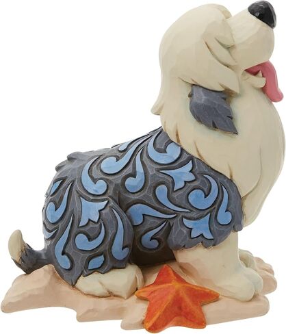 Enesco Disney Traditions by Jim Shore The Little Mermaid Max the Dog Miniature Figurine- Resin Hand Painted Collectible Decorative Mini Figurines Home Decor Room Shelf Collection Statue Gift, 3.5 Inch in Saudi Arabia