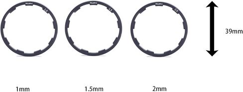 Maxmoral 3pcs Bicycle Flywheel Hub Spacer Kit, 1mm+1.5mm+2mm Bike Wheel Hub Spacer Bicycle Bottom Bracket Axle Washer Gasket in Saudi Arabia