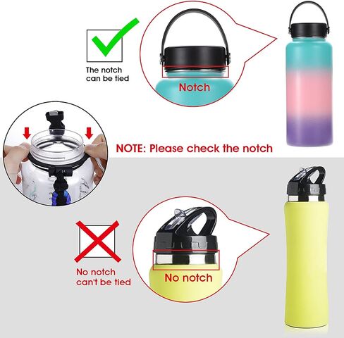 Aster 3PCS Paracord Handle for Water Bottle Strap-Fits Wide Mouth Bottles 12oz to 64oz - Paracord Carrier Strap Cord with Safety Ring, Compass and Carabiner Water Bottle Handle Strap in Saudi Arabia