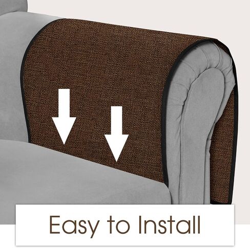 Joywell Sofa Armrest Organizer, Remote Control Holder for Recliner Couch, Arm Chair Caddy with 5 Pockets for Magazine, Tablet, Phone, iPad, Brown in Saudi Arabia