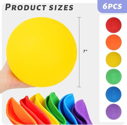 3 ثعالب 6 قطع كرات ملعب مع مضخة هواء، كرة دودج قابلة للنفخ مقاس 7 بوصات كرة يد ملونة مطاطية كرة ركل لا كرات لاذعة للأطفال ألعاب الكرة في صالة الألعاب الرياضية ومعسكرات اليوغا وتمارين اليوغا في الأماكن المغلقة والخارجية in Kuwait