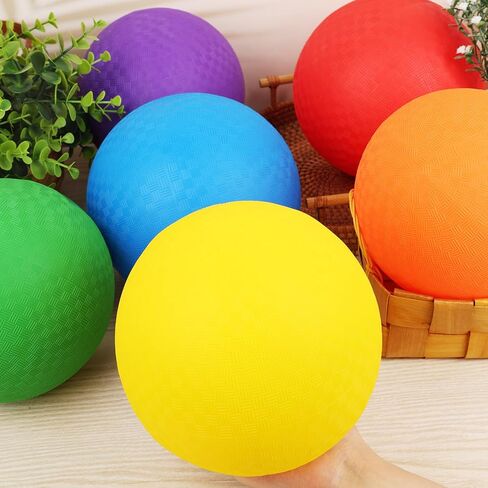 3 ثعالب 6 قطع كرات ملعب مع مضخة هواء، كرة دودج قابلة للنفخ مقاس 7 بوصات كرة يد ملونة مطاطية كرة ركل لا كرات لاذعة للأطفال ألعاب الكرة في صالة الألعاب الرياضية ومعسكرات اليوغا وتمارين اليوغا في الأماكن المغلقة والخارجية in Kuwait