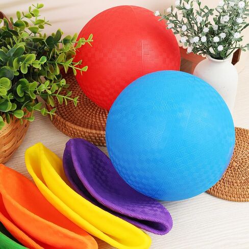 3 ثعالب 6 قطع كرات ملعب مع مضخة هواء، كرة دودج قابلة للنفخ مقاس 7 بوصات كرة يد ملونة مطاطية كرة ركل لا كرات لاذعة للأطفال ألعاب الكرة في صالة الألعاب الرياضية ومعسكرات اليوغا وتمارين اليوغا في الأماكن المغلقة والخارجية in Kuwait