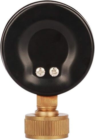 هيكل فولاذي أسود بمقياس مزدوج لقياس ضغط المياه مع عدسة بولي كربونات، 0-150 رطل لكل بوصة مربعة (0-1.0 ميجا باسكال)، شاشة عرض قرص 2-1/2 بوصة، دقة -3-2-3%، خرطوم حديقة دوار أنثى 3/4 بوصة اتصال. in Kuwait