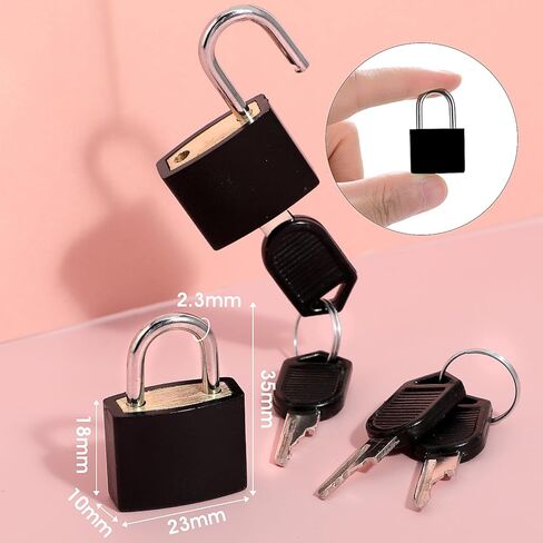 أقفال حقيبة مع مفاتيح، أقفال أمتعة ملونة مقاس 2.3 سم، قفل معدني صغير بمفتاح، أقفال قفل صغيرة، قطعتان، قفل سفر لصناديق الظهر، حقيبة الكمبيوتر المحمول، صالة الألعاب الرياضية المدرسية (ب) in Kuwait