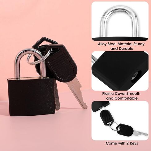 أقفال حقيبة مع مفاتيح، أقفال أمتعة ملونة مقاس 2.3 سم، قفل معدني صغير بمفتاح، أقفال قفل صغيرة، قطعتان، قفل سفر لصناديق الظهر، حقيبة الكمبيوتر المحمول، صالة الألعاب الرياضية المدرسية (ب) in Kuwait