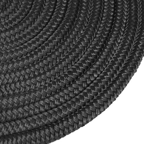 خط قاعدة من النايلون المضفر المزدوج الفاخر من Taylor Made Products، 25 بوصة، 1/2 بوصة، أسود in Saudi Arabia