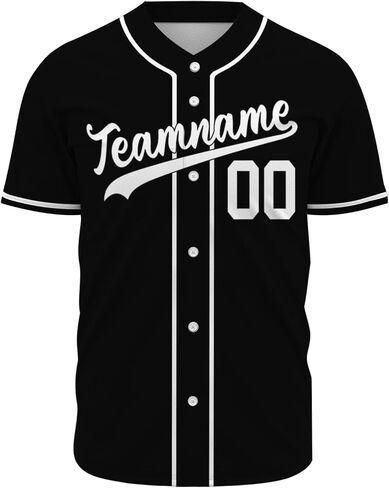 Lonhooker Blank Baseball Jersey Plain Baseball Jersey Hip Hop Baseball Jersey Button Down Shirts for Men Women in Saudi Arabia