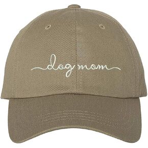 Prfcto Lifestyle Dog Mom Baseball Hat - Unisex Hat - Dog Lover Gift (Khaki)