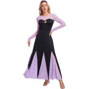 FEESHOW Adult Mermaid Cosplay Costume for Women Princess Party Gothic Dress Ball Gown Outfit
