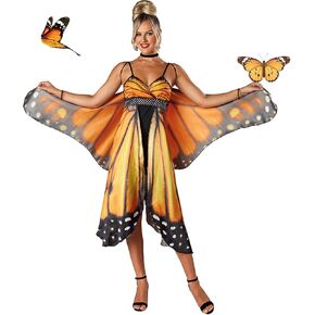 زي فراشة مونارك التنكري من جاست فور بارتي، اجنحة فراشة للبالغين للبنات بعمر 8-10 سنوات in Kuwait