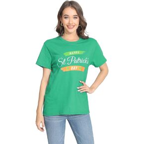 St Patricks Day Shirt Women Funny Crewneck Irish Shamrock Print Pullover Holiday T-Shirt