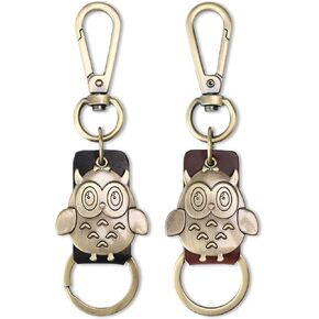 AuPra Owl KeyChain Gift Women & Men Leather Bird KeyRing Home Car Keys Holder Present